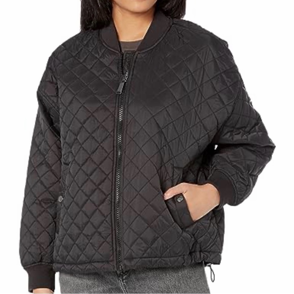DKNY Oversized Quilted Bomber Jacket